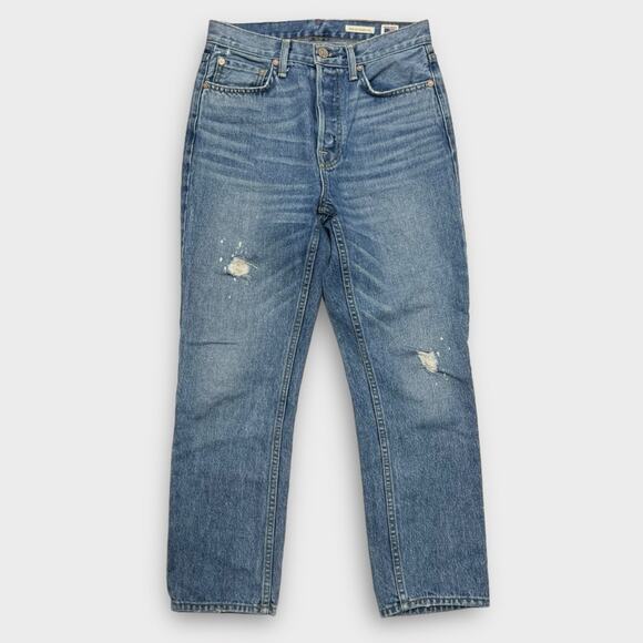 NOEND Denim High-Rise Straight Crop Jeans Size 26 - Picture 2 of 12